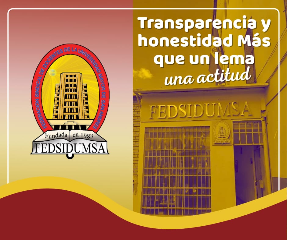 Imagen institucional de FEDSIDUMSA - Transparencia y honestidad